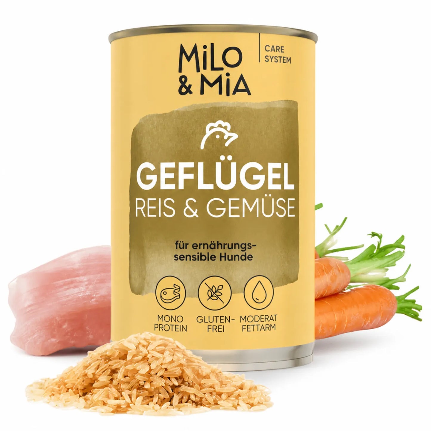 Geflügel, Reis & Gemüse