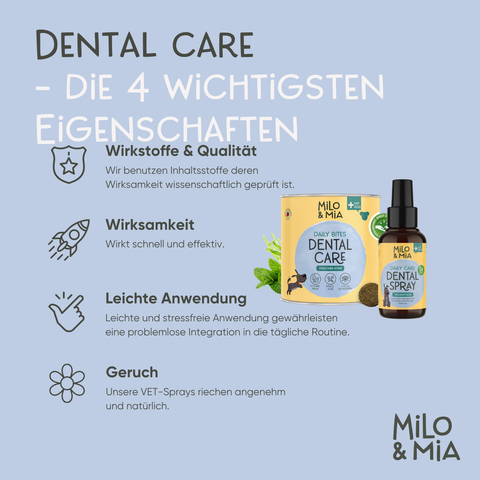 Dental Bundle für Hunde – Zahnpflege-Snacks & Spray
